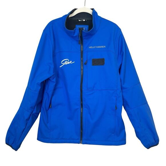 Helly Hansen Other - Helly Hansen Soft Shell Fleece Jacket Blue sz L Stowe Mountain Resort Ski Winter